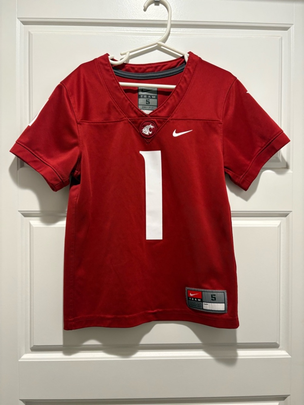 Washington State University Youth Nike Team Jersey #1 - size youth 5 - Picture 2 of 6